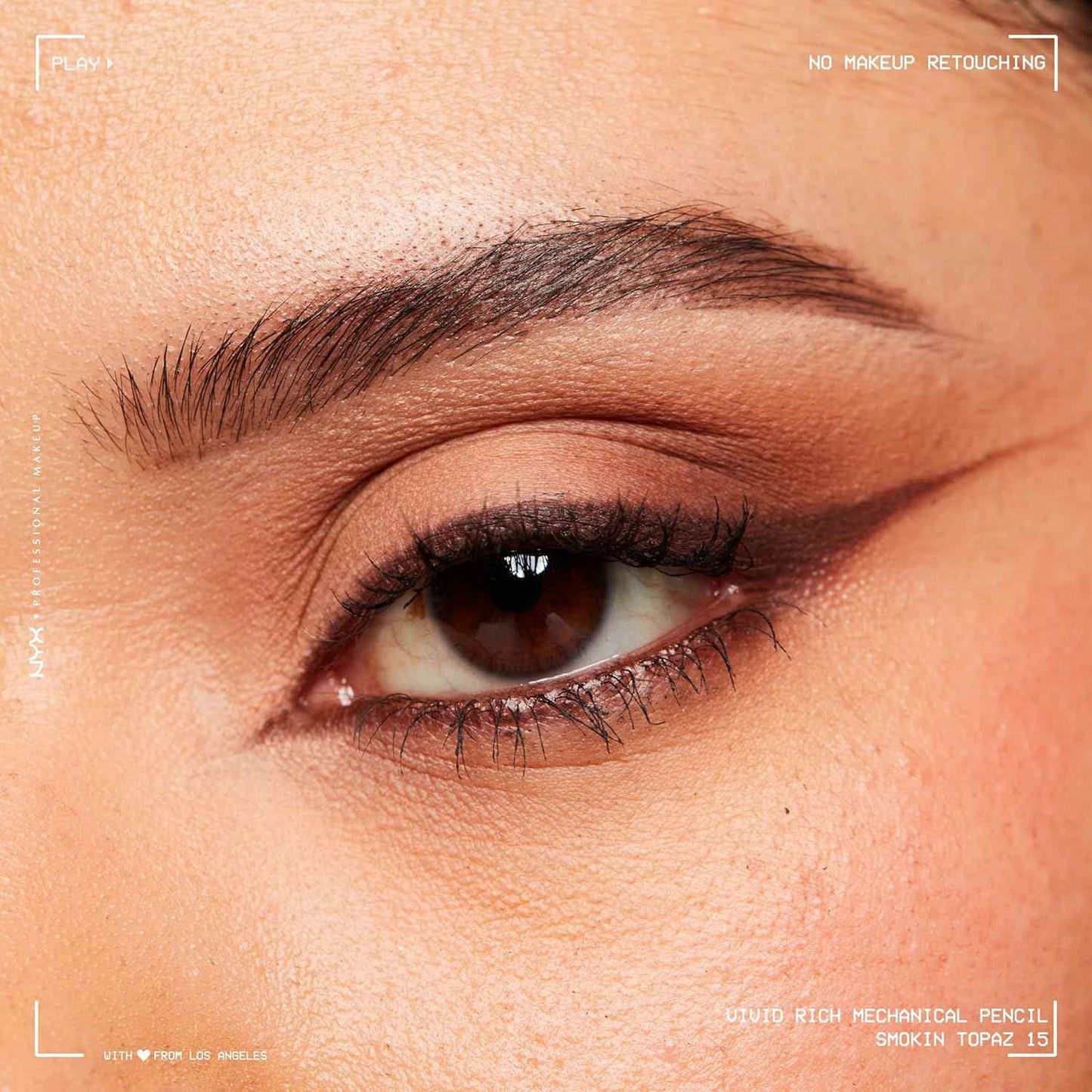 NYX PROFESSIONAL MAKEUP Vivid Rich Mechanical Eye Pencil, Vivid Rich Mechanical, Creamy Retractable Eyeliner - Brown Eyeliner