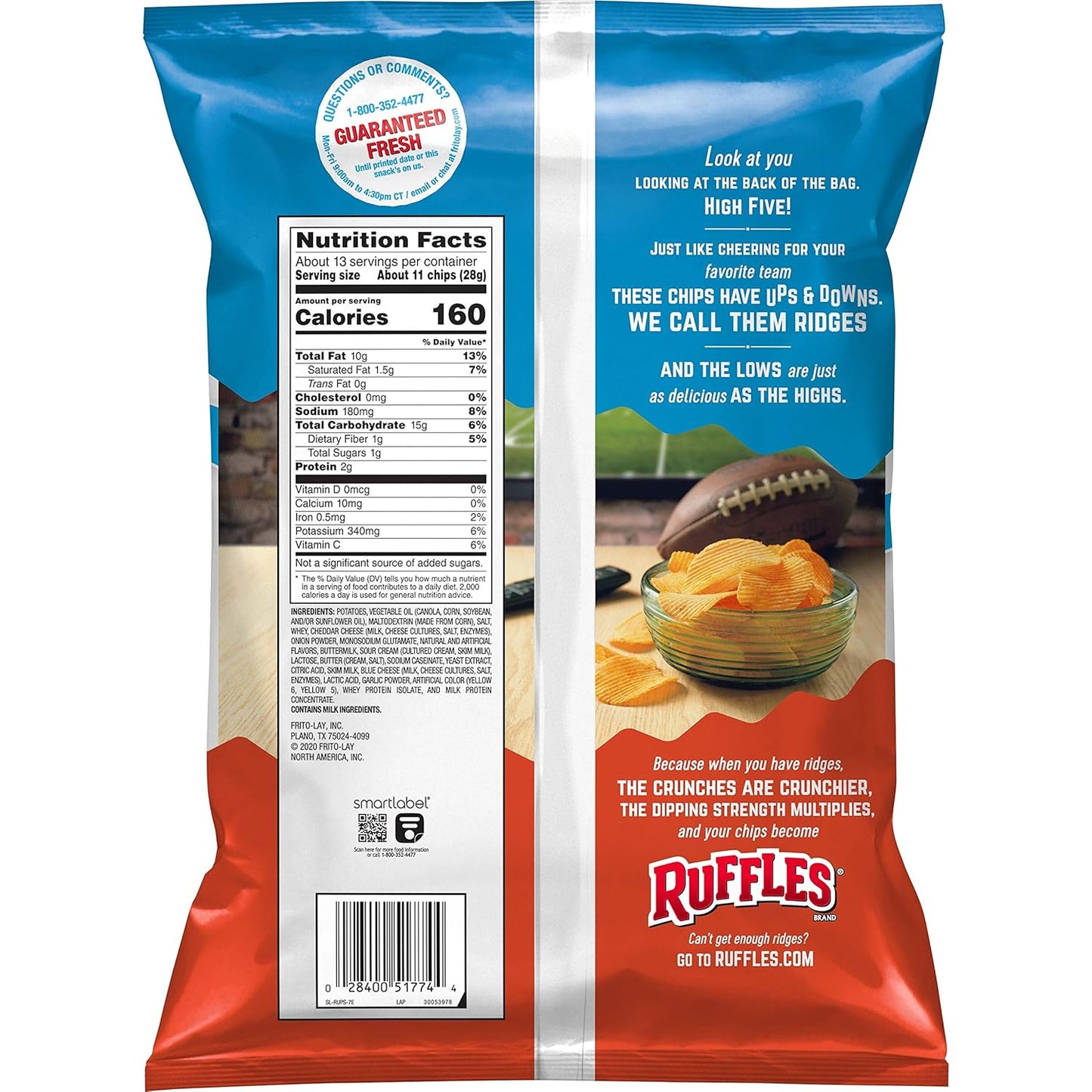 Ruffles_Potato_Chips,_Cheddar_&_Sour_Cream,_12.5_oz_Party_Size_Bag