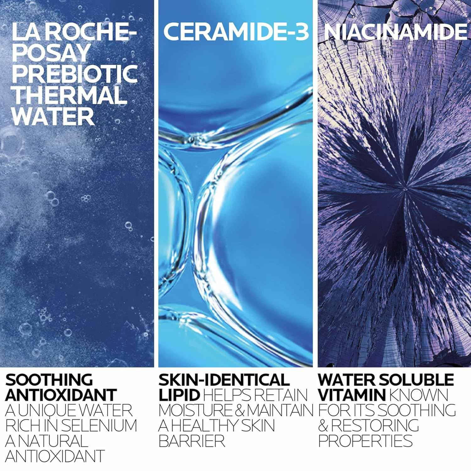 La Roche-Posay Toleriane Hydrating Gentle Face Cleanser, Hydrating Facial Cleanser With Niacinamide + Ceramides, Daily Face Wash For Dry Skin To Normal Skin, Sensitive Skin Tested, Fragrance Free