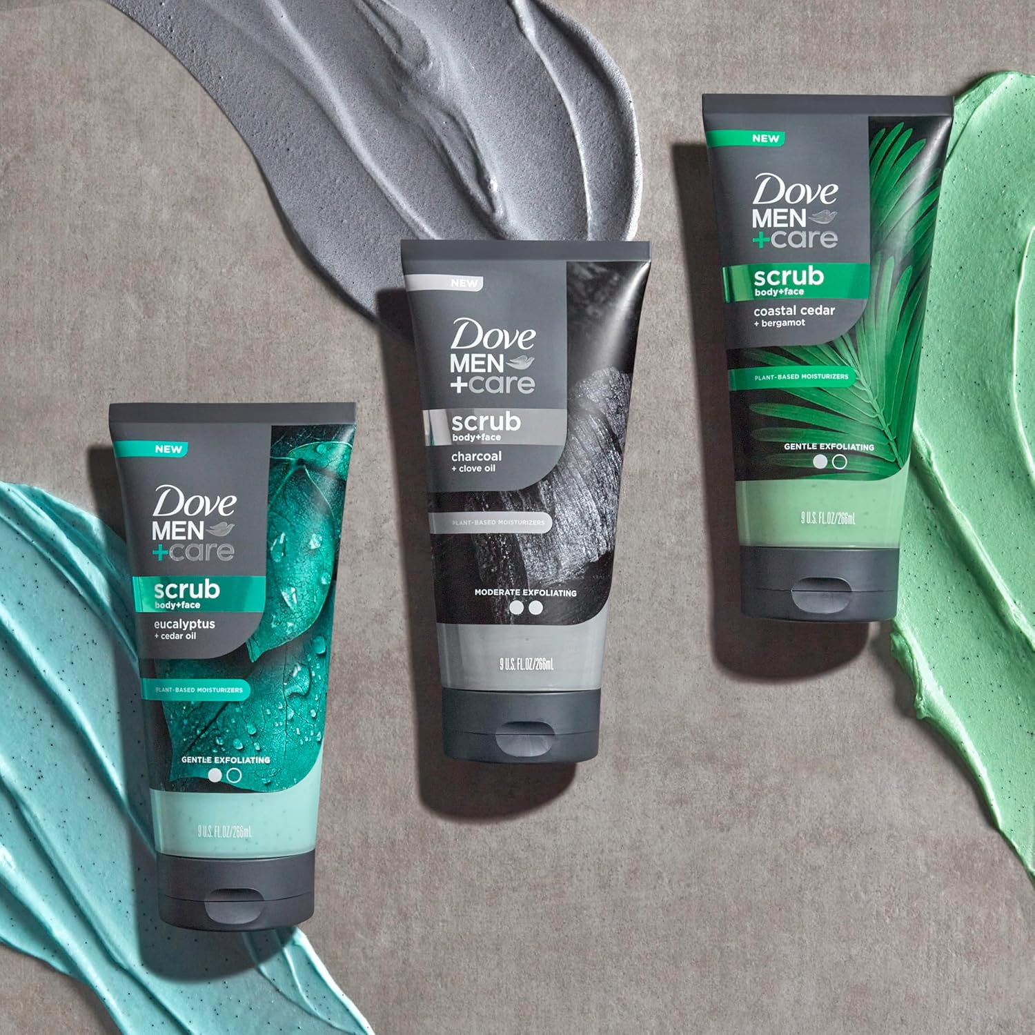DOVE_MEN_+_CARE_Body_and_Face_Scrub_Eucalyptus_Deeply_Exfoliates_for_Hydrated_&_Nourished_Skin_100%_Gentle_Cleanser,_No_Sulfate_Cleansers_or_Parabens_9_oz