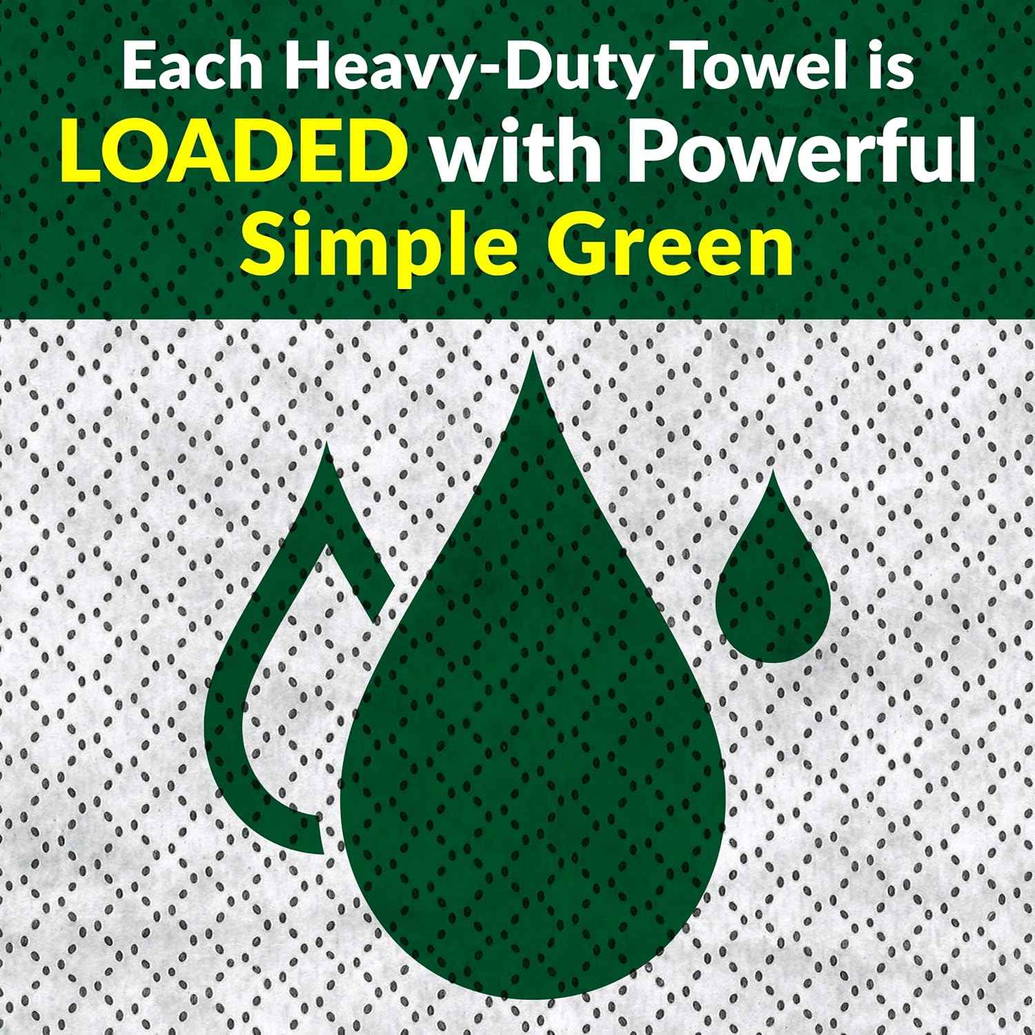 Simple Green Professional Grade Heavy-Duty Cleaning and Degreasing Towels, All-Purpose Cleaning Wipes, 75 count