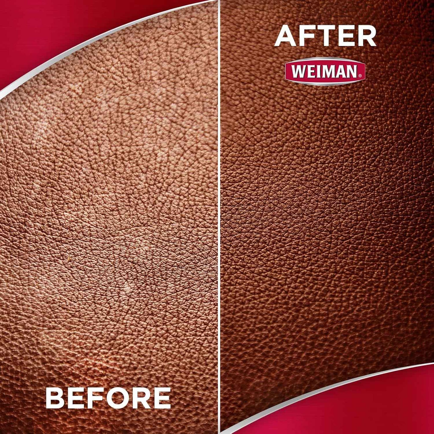 Weiman Leather Cleaner & Conditioner - Cleans, Restores & Protects Leather, UV Protection Prevent Cracking & Fading, For Car Seats, Sofas, Shoes, Bags & All Finished Leather Surfaces, 2 Pack, 22 FL Oz