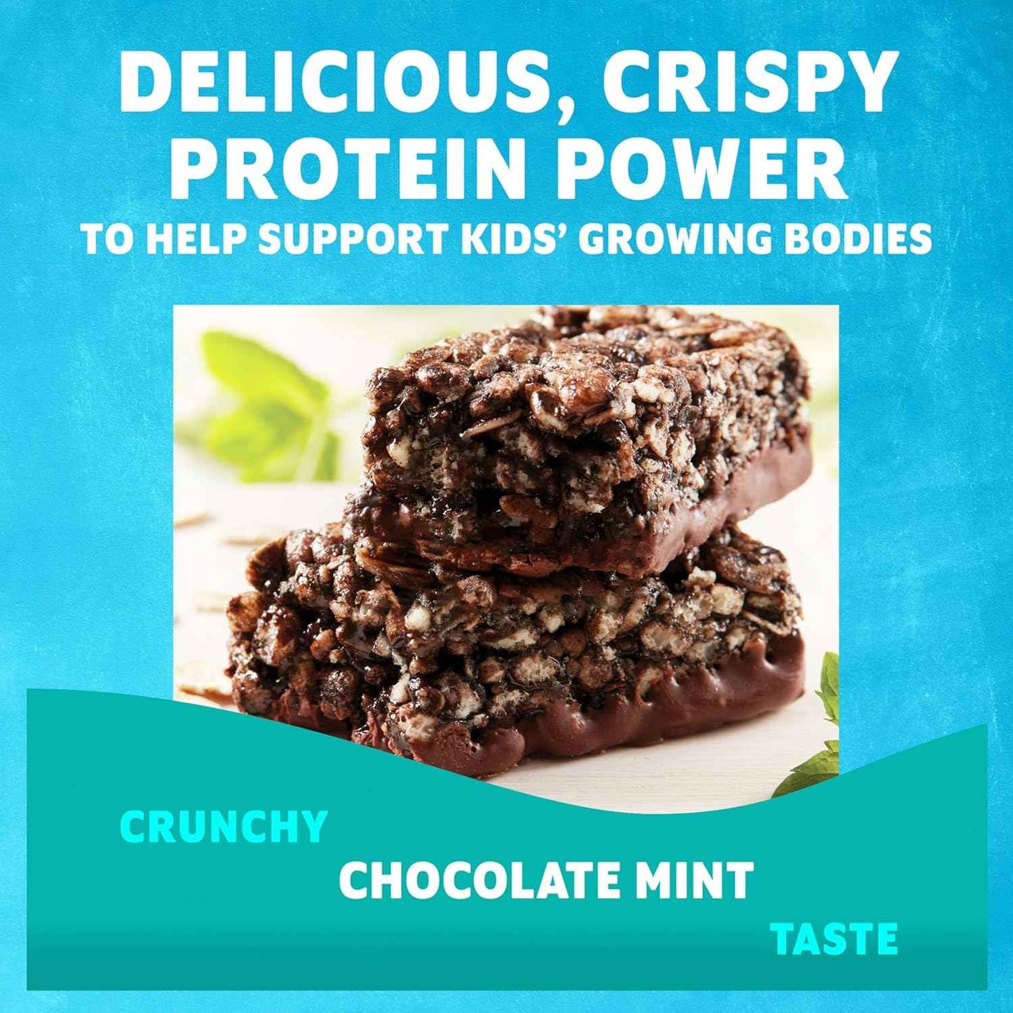 Zbar Protein - Chocolate Flavored Mint - Crispy Snack Bars - Made with Organic Oats - Non-GMO - 5g Protein - Gluten Free Protein Bars (15 Pack)