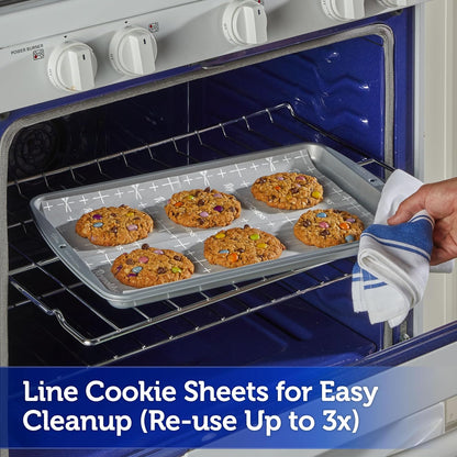 Reynolds_Kitchens_Cookie_Baking_Sheets,_Pre-Cut_Parchment_Paper,_25_Count_per_Pack_(Pack_of_4),_100_Sheets_Total
