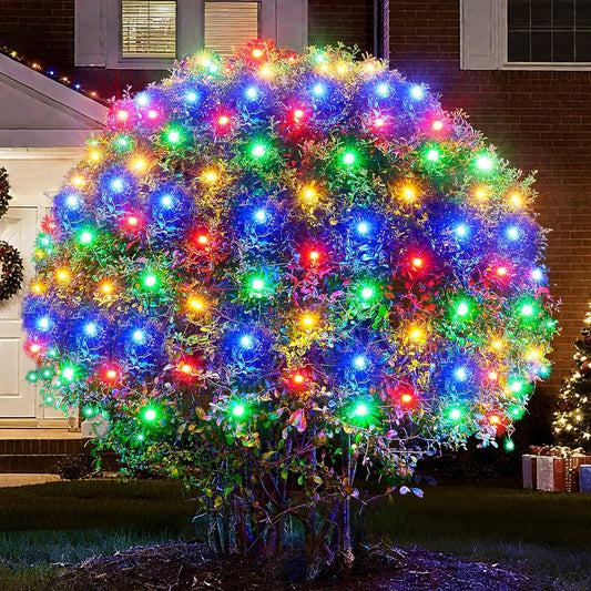 BlcTec_Upgraded_Christmas_Lights_Outdoor_176LED_8.7ft_x_5.2ft_Christmas_Net_Lights_with_UL_Certified,_8_Modes,_Timer,_Connectable,_Waterproof_Durable_Thick_Wire_for_Bushes,_Shrub_Decor,_Multicolor