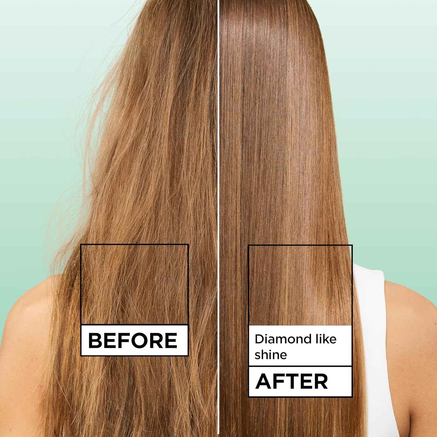 Garnier Fructis Diamond Sleek Hair Shine Spray, Frizz Control and Heat Protectant for Frizzy, Dry Hair, Formulated with Vegan Keratin Smoothing Complex and Argan Oil, 4.6 Fl Oz