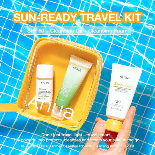 Anua_Sun-Ready_Travel_Kit,_Zero-Cast_Sunscreen_&_Cleansing_oil_&_Face_Wash._Korean_Sunscreen_with_Mini_Size_Double_Cleansing_routine_,Korean_Skincare_Set