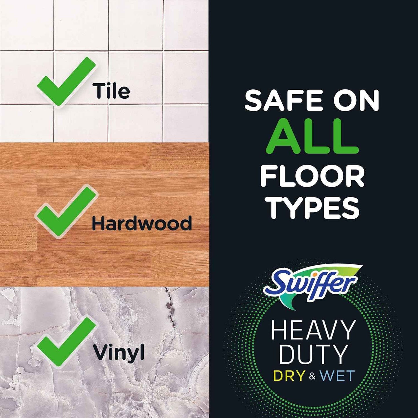 Swiffer Sweeper Heavy Duty Dry Multi-Surface Cloth Refills for Floor Sweeping and Cleaning