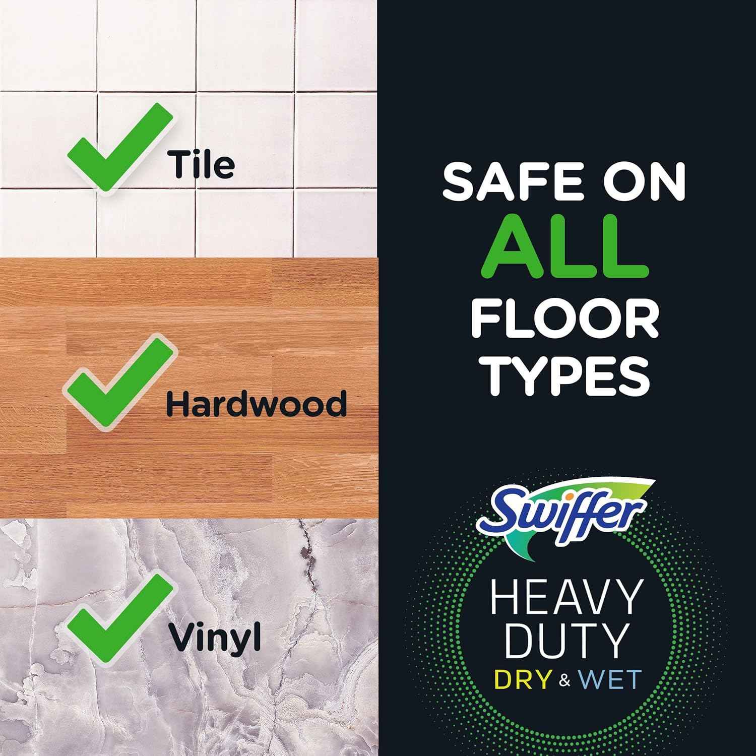 Swiffer Sweeper Heavy Duty Dry Multi-Surface Cloth Refills for Floor Sweeping and Cleaning
