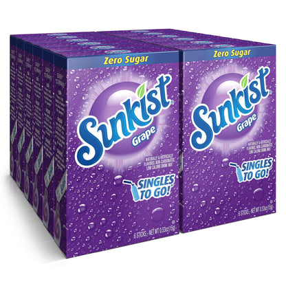 Sunkist Soda Singles To Go Drink Mix, 0.53 OZ, 6 Count (Pack of 12)