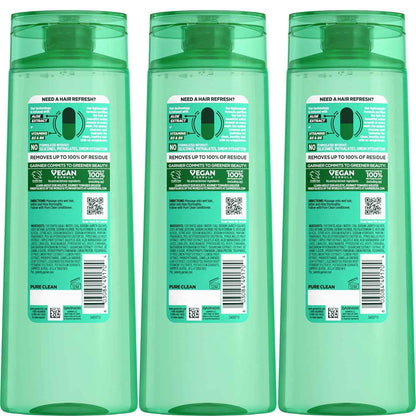 Garnier Fructis Pure Clean Purifying Shampoo, Silicone-Free, 12.5 Fl Oz