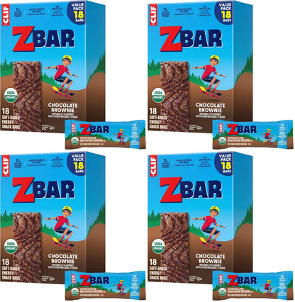 Zbar - Chocolate Brownie - Soft-Baked Energy Snack Bars - Non-GMO - 11g Whole Grains - USDA Organic Granola Bars - Snacks for Kids