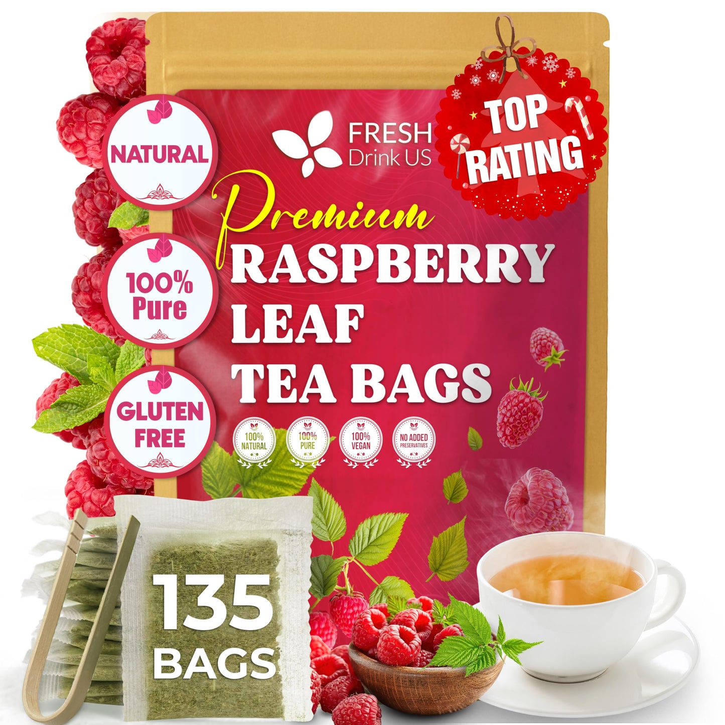 Raspberry - 135 Tea Bags