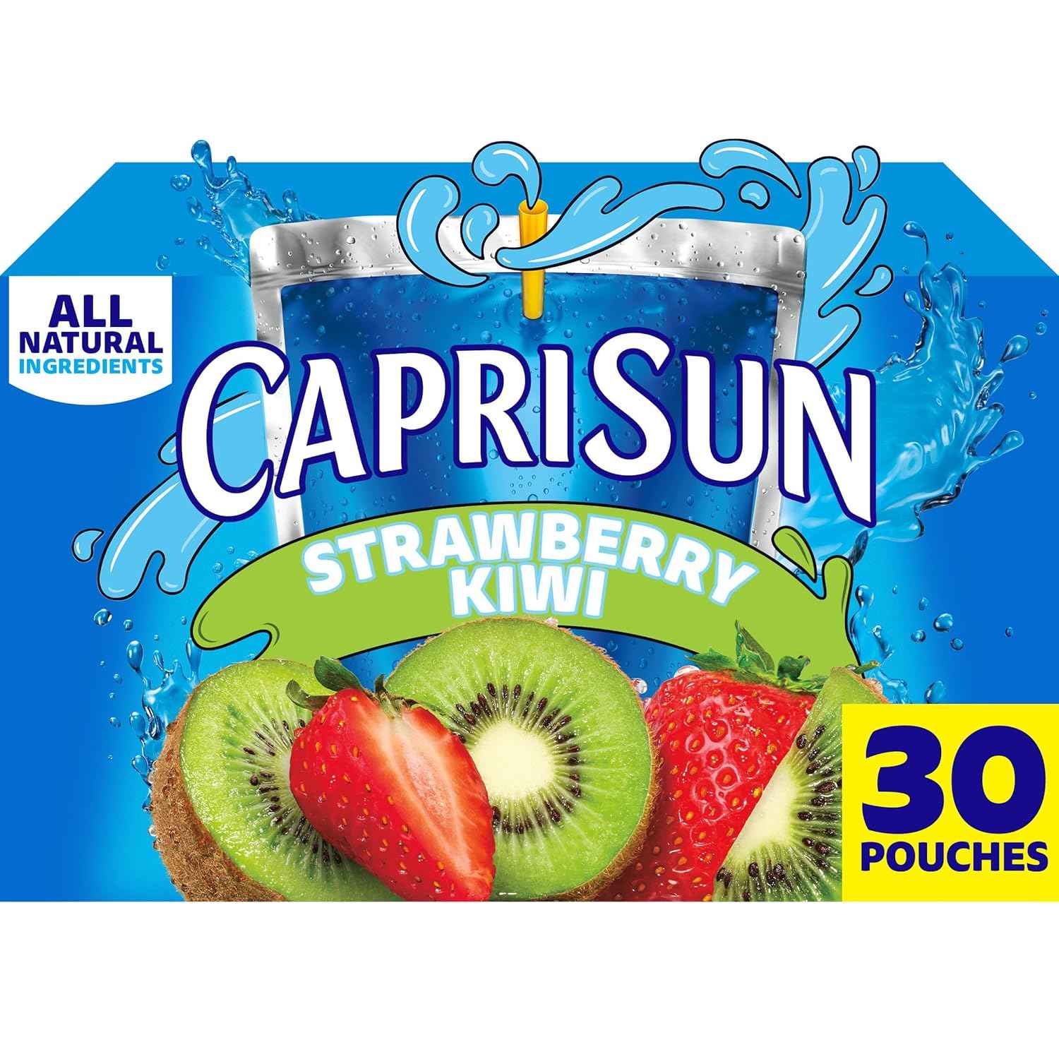 Capri Sun Flavored Juice Drink Blend from Concentrate with Other Natural Flavor Juice Drink Blend, for Strawberry Kiwi, All Natural Ingredients