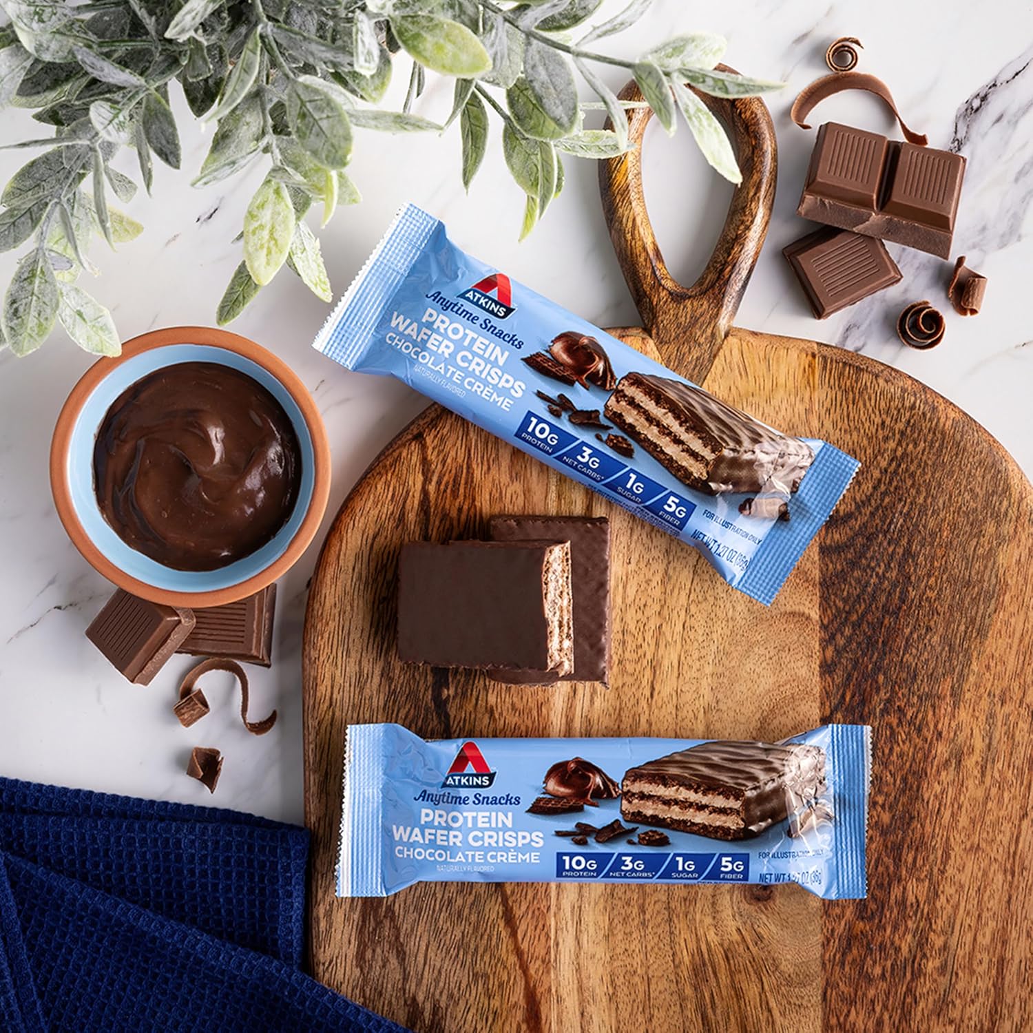 Atkins_Chocolate_Creme_Protein_Wafer_Crisps,_Protein_Dessert,_4g_Net_Carb,_1g_Sugar,_High_in_Fiber,_Keto_Friendly,_5_Count
