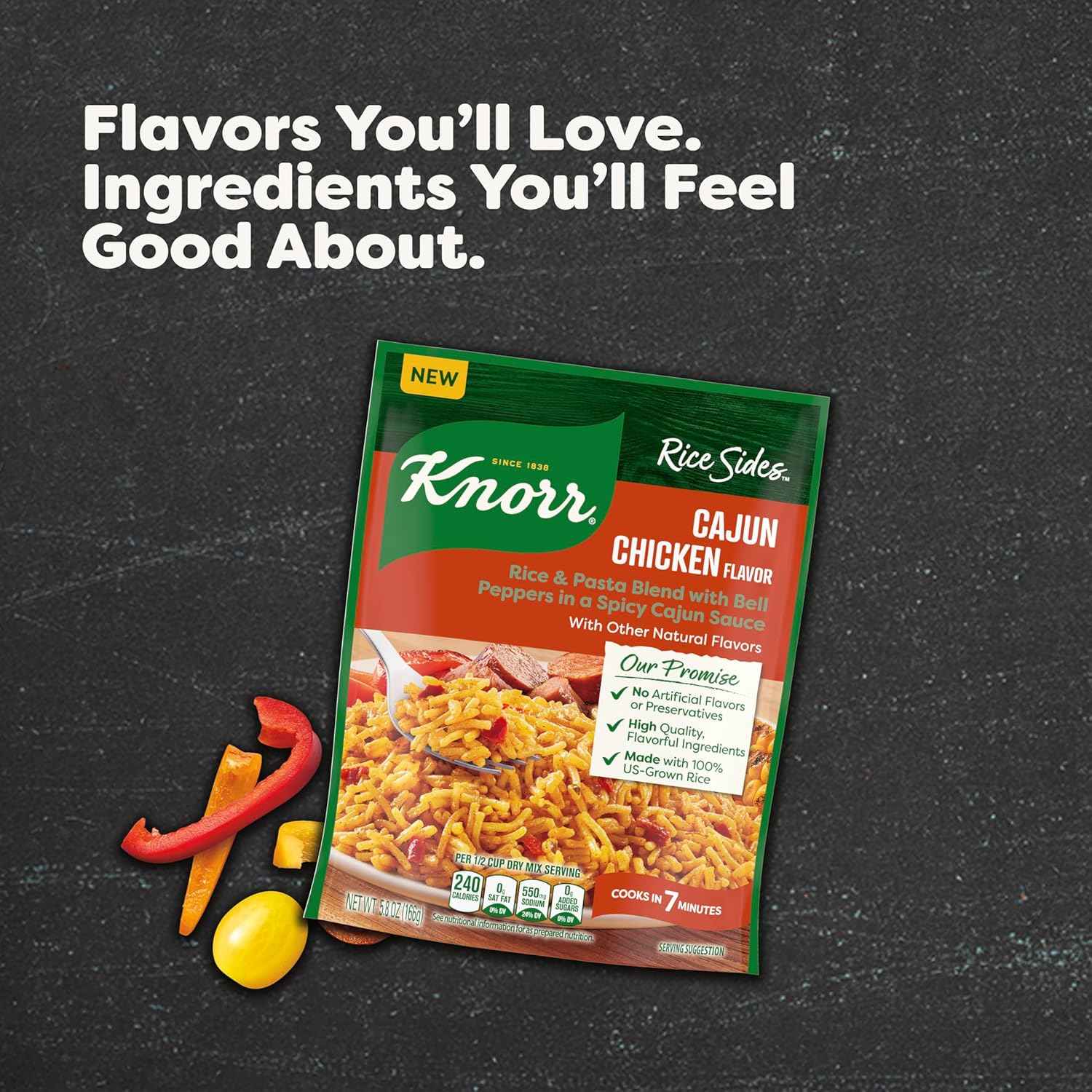 Knorr Rice Sides for a Delicious + Quick Side Dish, with 100% U.S. Grown Rice