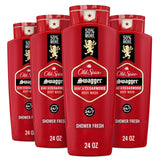 Old Spice Refreshing Body Wash for Men, 3X Defense, 24/7 Shower Fresh with Long Lasting Scent, Red Collection