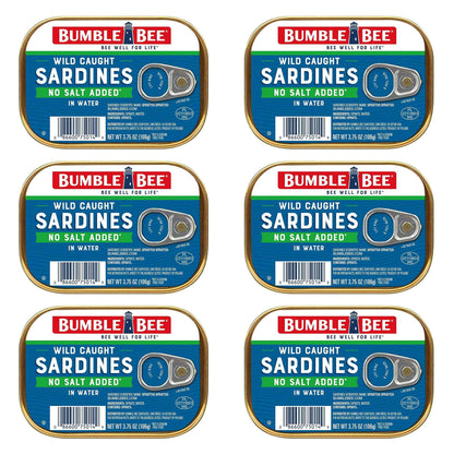Bumble Bee Sardines, 3.75 oz Tin - Wild Caught, Gluten Free, Keto, Kosher