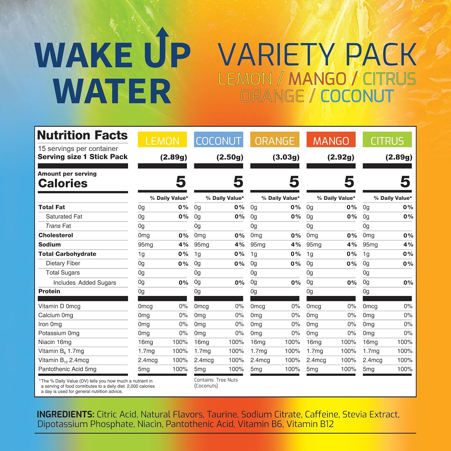 Wake_Up_Water_Energy_Drink_Mix,_Sugar_Free_Clean_Energy_Powder_with_Electrolytes_&_B_Vitamins,_Natural_Caffeine_for_Focus_&_Hydration_(15_Pack)_-_Variety