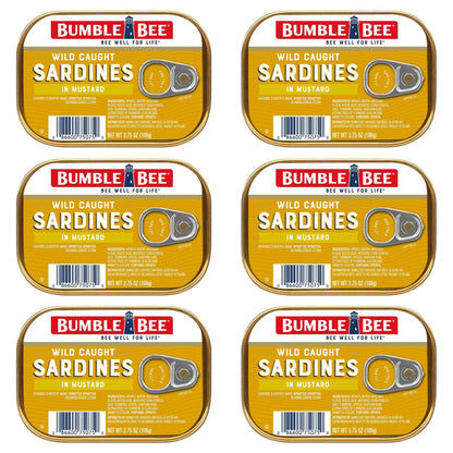 Bumble Bee Sardines, 3.75 oz Tin - Wild Caught, Gluten Free, Keto, Kosher