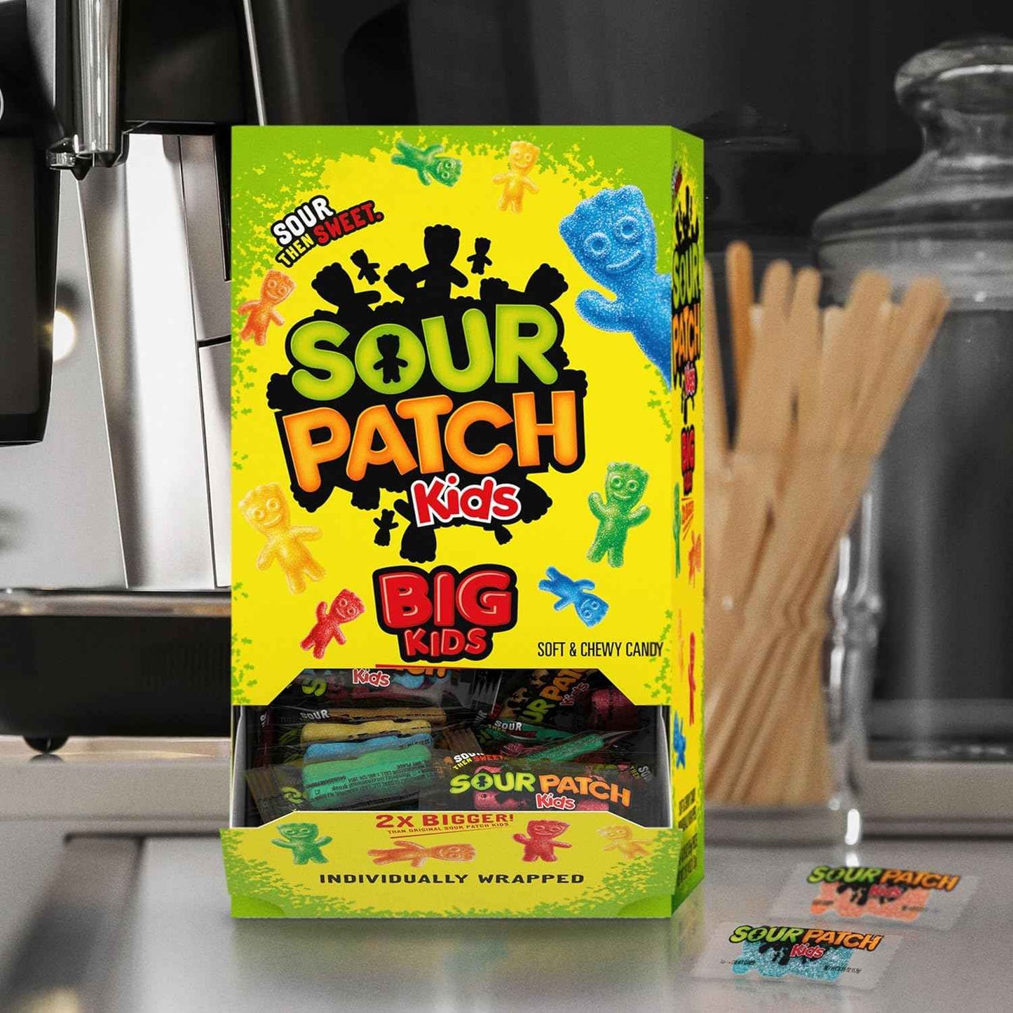 SOUR PATCH KIDS Big Kids Individually Wrapped Soft & Chewy Candy, Bulk Candy, Easter Candy, 240 Count Box