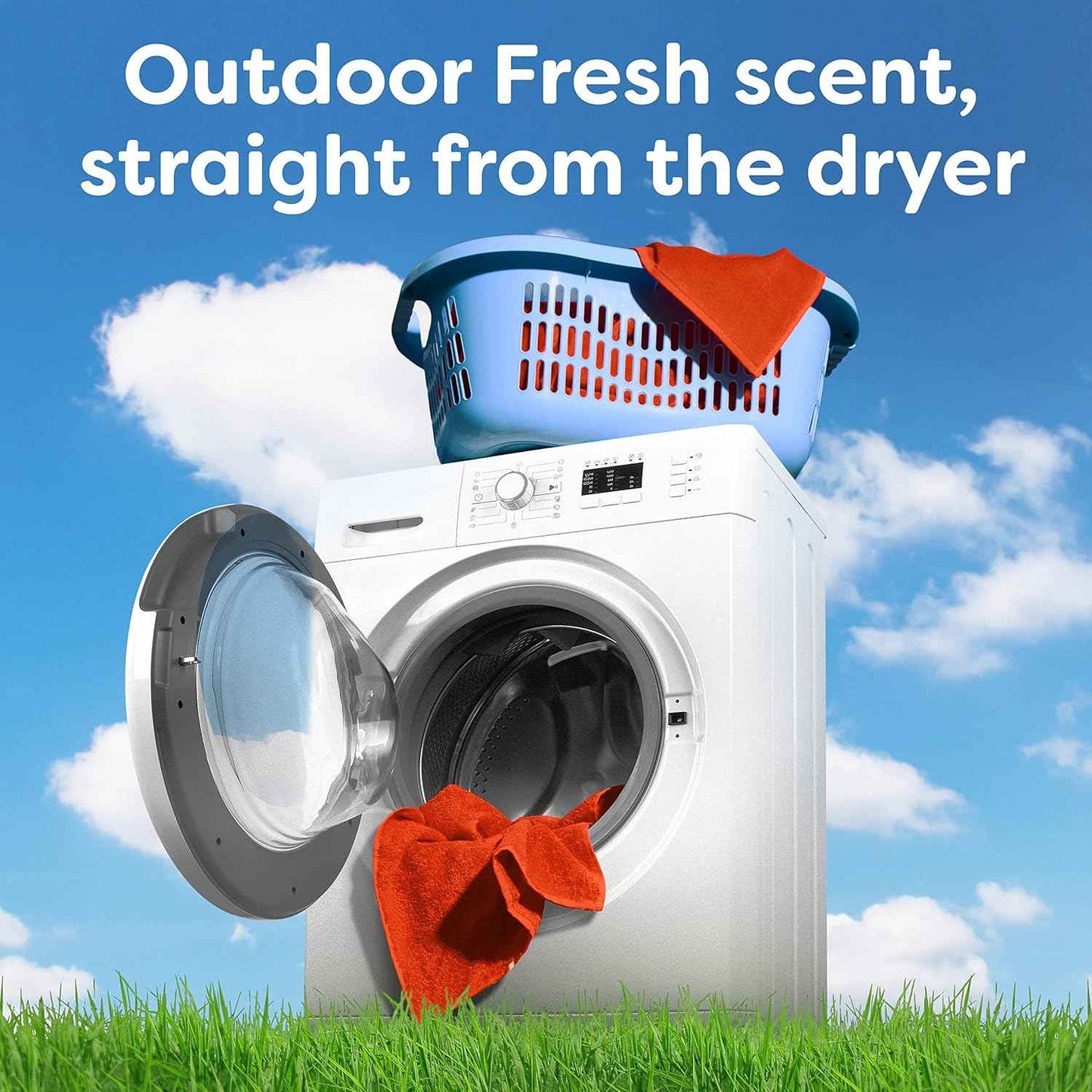 Bounce Dryer Sheets, Outdoor Fresh Scent, Fabric Softener Sheets, Reduces Static, Softens and Fights Wrinkles