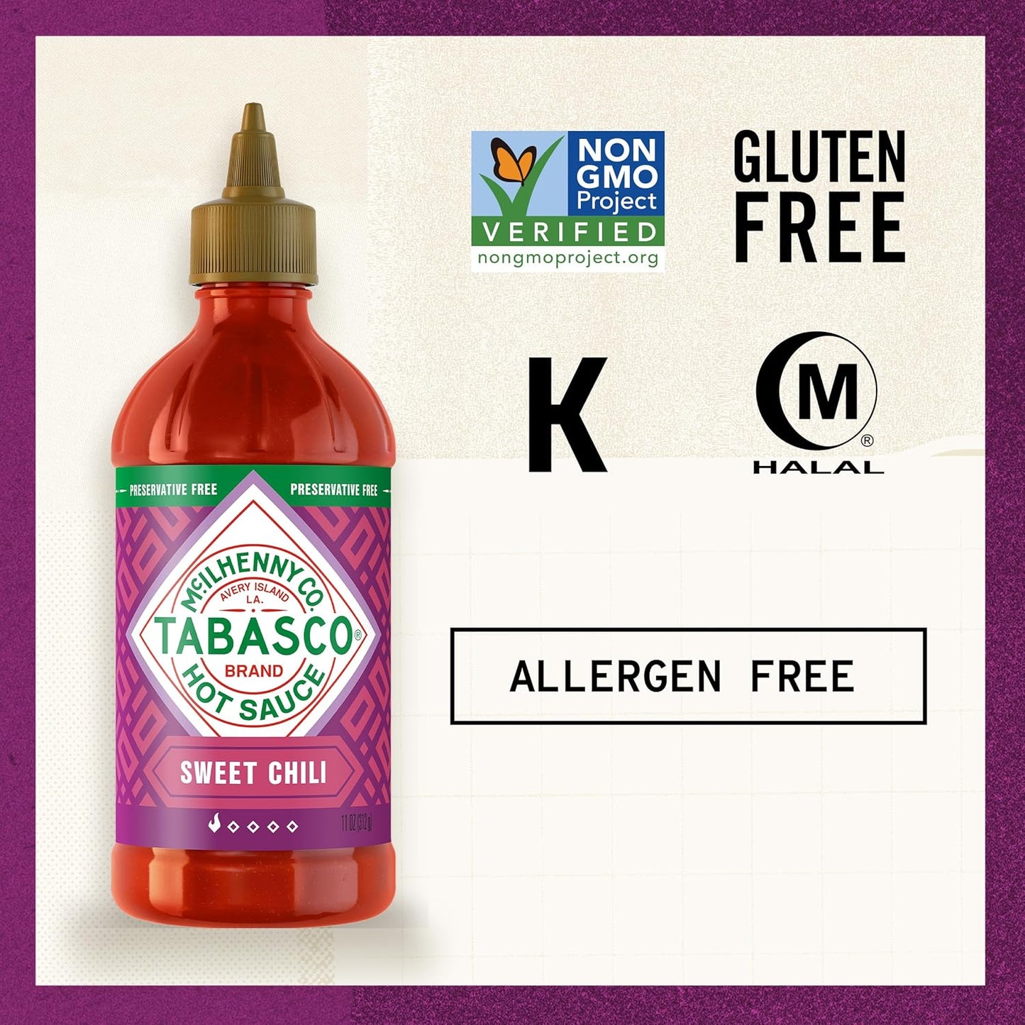 TABASCO_Brand_Sweet_Chili_Sauce,_Mild_Hot_Sauce,_Easy-to-Squeeze_Bottle,_Perfect_Balance_of_Sweet_&_Heat,_Versatile_Flavor,_Great_on_Fish_Tacos,_Salads,_Asian_Food_&_More,_11_Oz_(Pack_of_1)