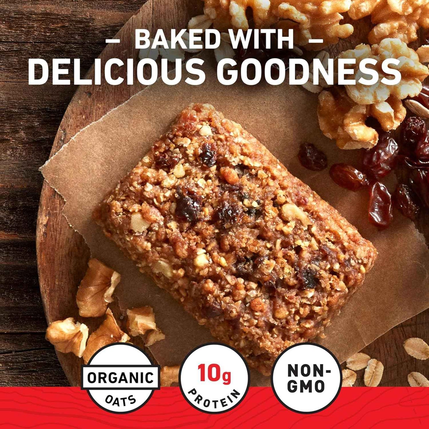 CLIF BAR - Energy Protein Bars - Oatmeal Raisin Walnut - Made with Organic Oats - Energy Bars - Non-GMO