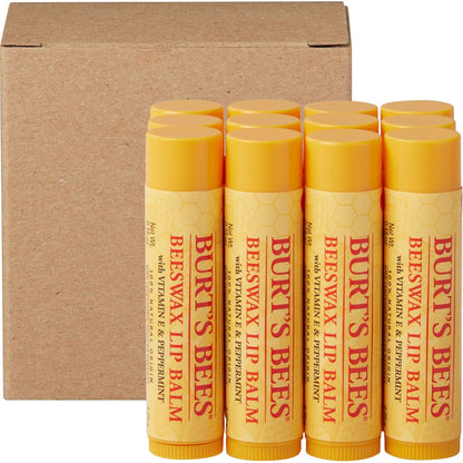 Burt's_Bees_Back_To_School_Gift_Ideas,_Lip_Balm_-_Original_Beeswax_12_Count_Pack_in_Bulk,_Lip_Moisturizer_With_Responsibly_Sourced_Beeswax,_Natural_Origin_Conditioning_Lip_Treatment,_12_Tubes,_0.15_oz