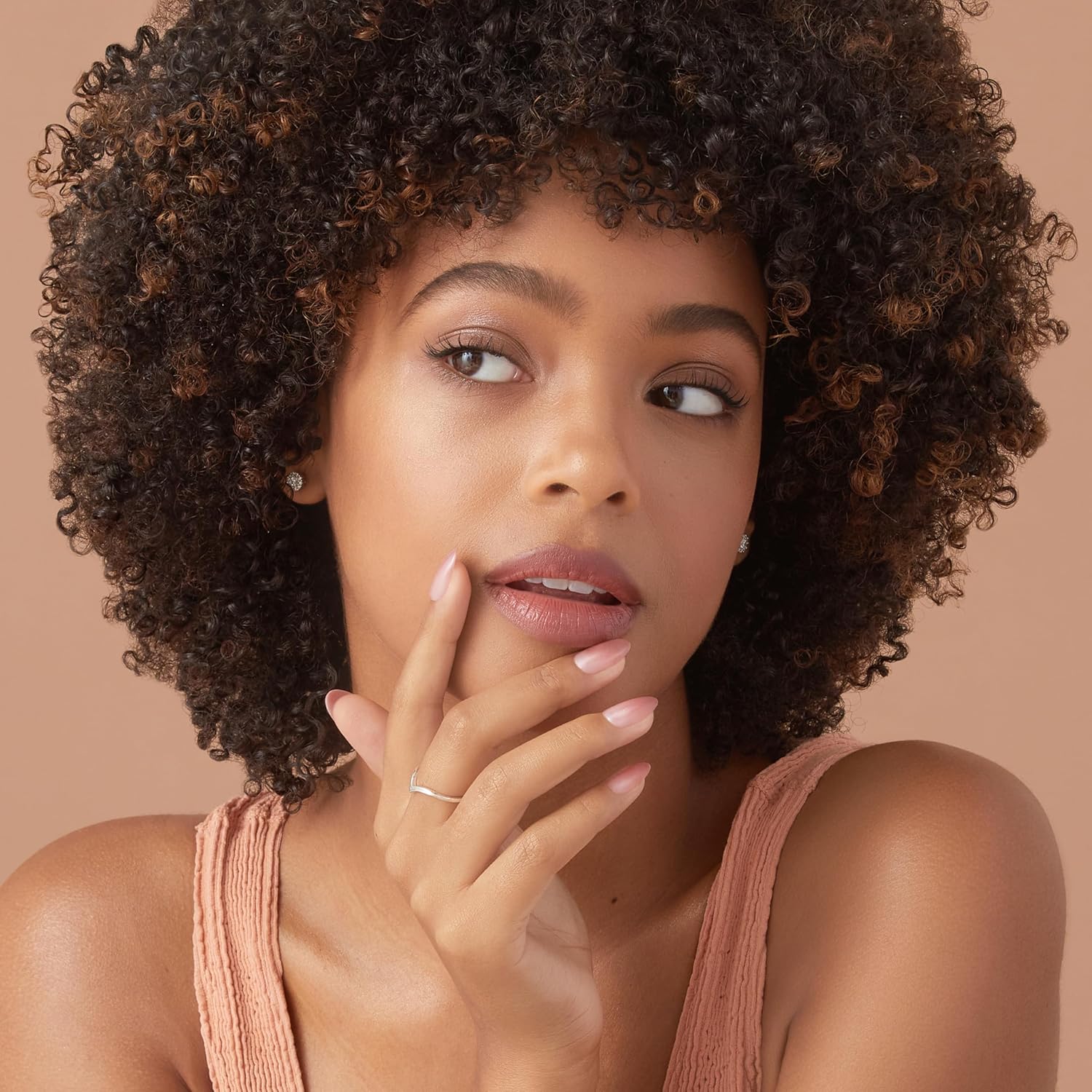 KISS_imPRESS_No_Glue_Mani_Press_On_Nails,_Bare_but_Better,_'Serenity',_Medium_Pink,_Medium_Size,_Almond_Shape,_Includes_30_Nails,_Prep_Pad,_Instructions_Sheet,_1_Manicure_Stick,_1_Mini_File