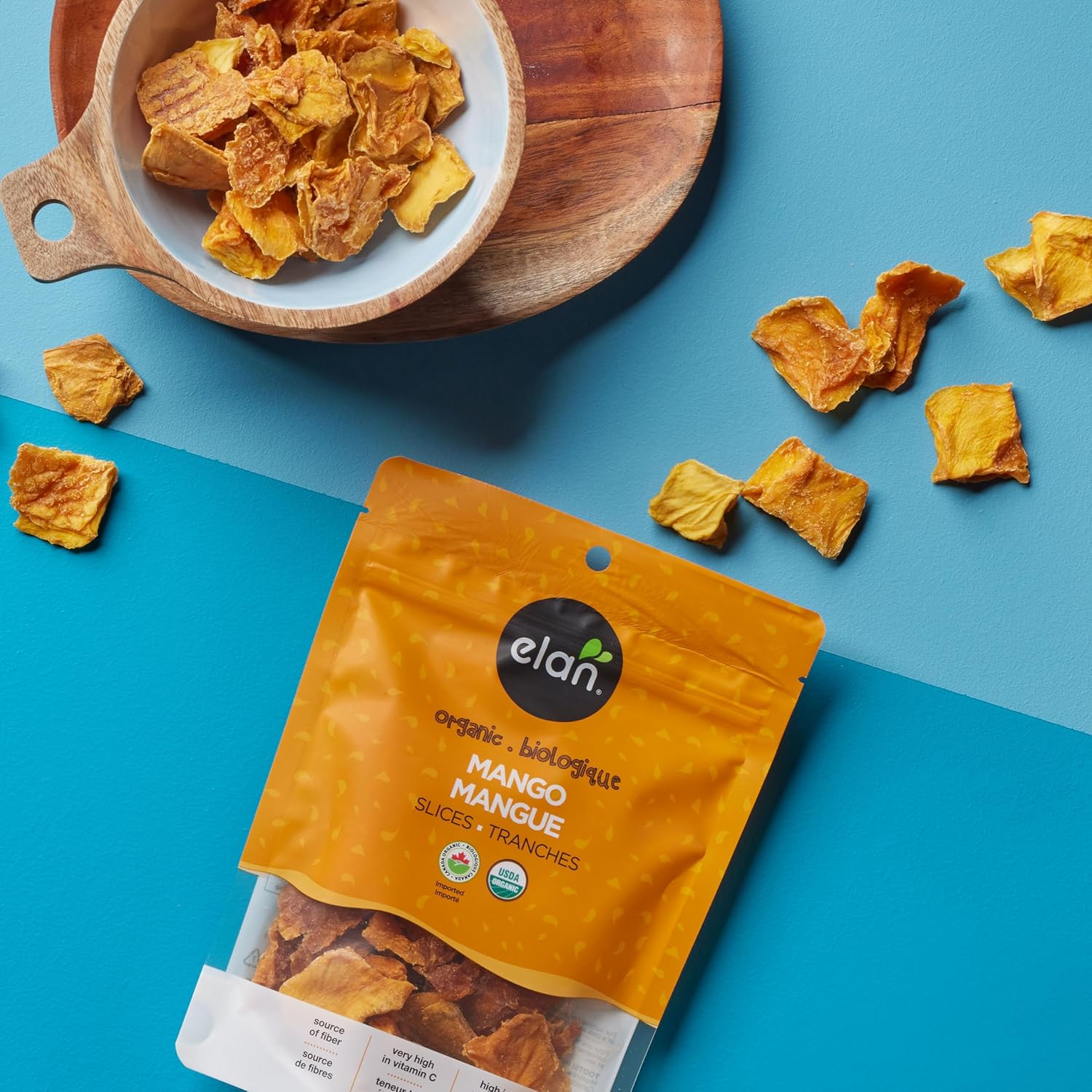 Elan_Organic_Dried_Mango_Slices,_4.4_oz,_Sulphite-free,_No_Sugar_Added,_Non-GMO,_Vegan,_Gluten-Free,_Kosher,_Healthy_Dried_Fruit_Snacks