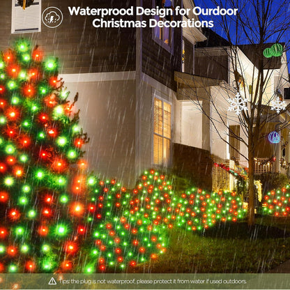 WBao_Christmas_Net_Lights,_360LED_11.5ft_x_6.9ft_Christmas_Lights_with_8_Modes,_Timer,_End_to_End_Connectable,_Waterproof_Design_for_Lawn,_Bushes,_Trees_Outdoor_Xmas_Decorations,_Red_Green