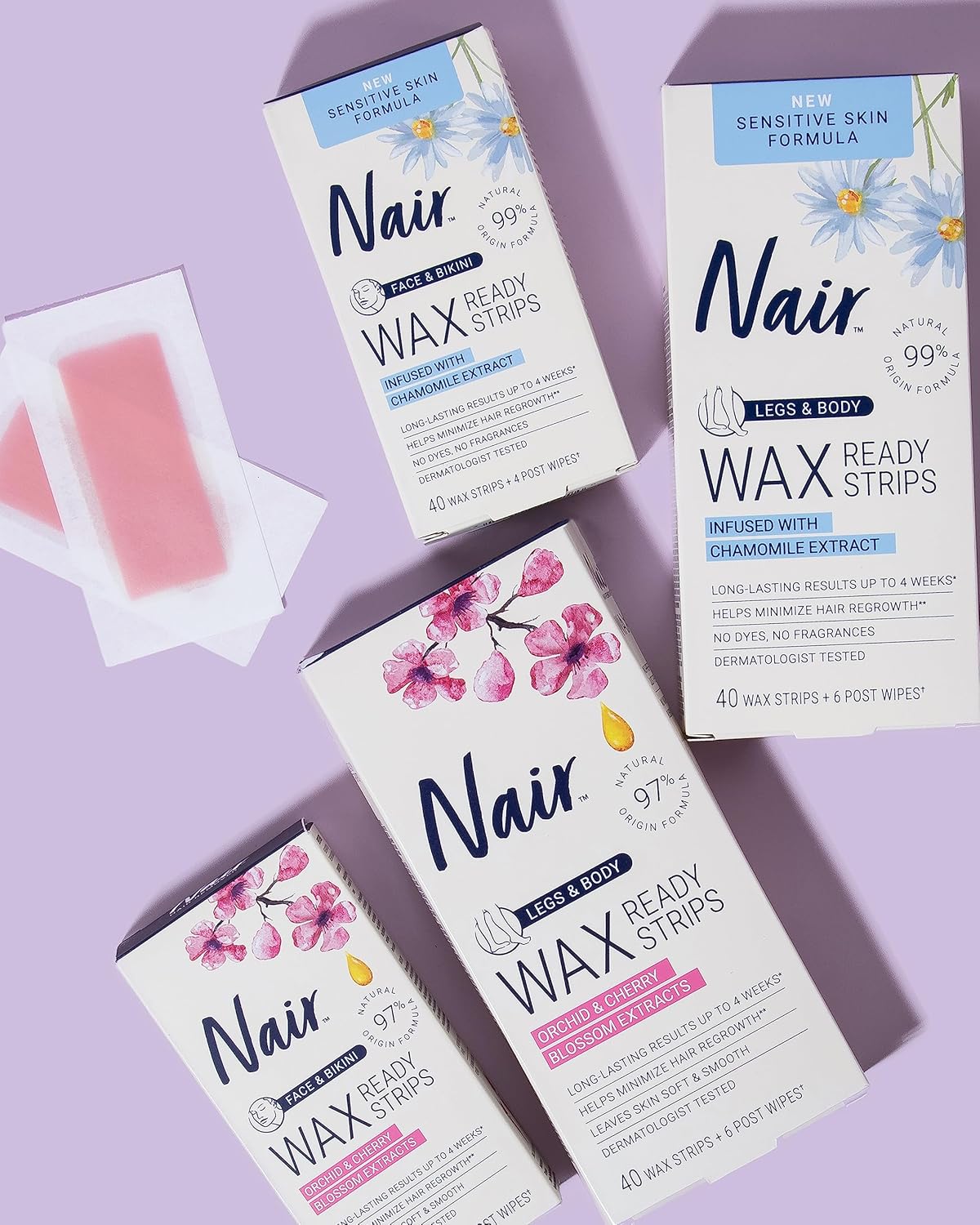 Nair_Sensitive_Hair_Remover_Wax_Ready_Strips,_Face_and_Bikini_Hair_Removal_Wax_Strips,_40_Count