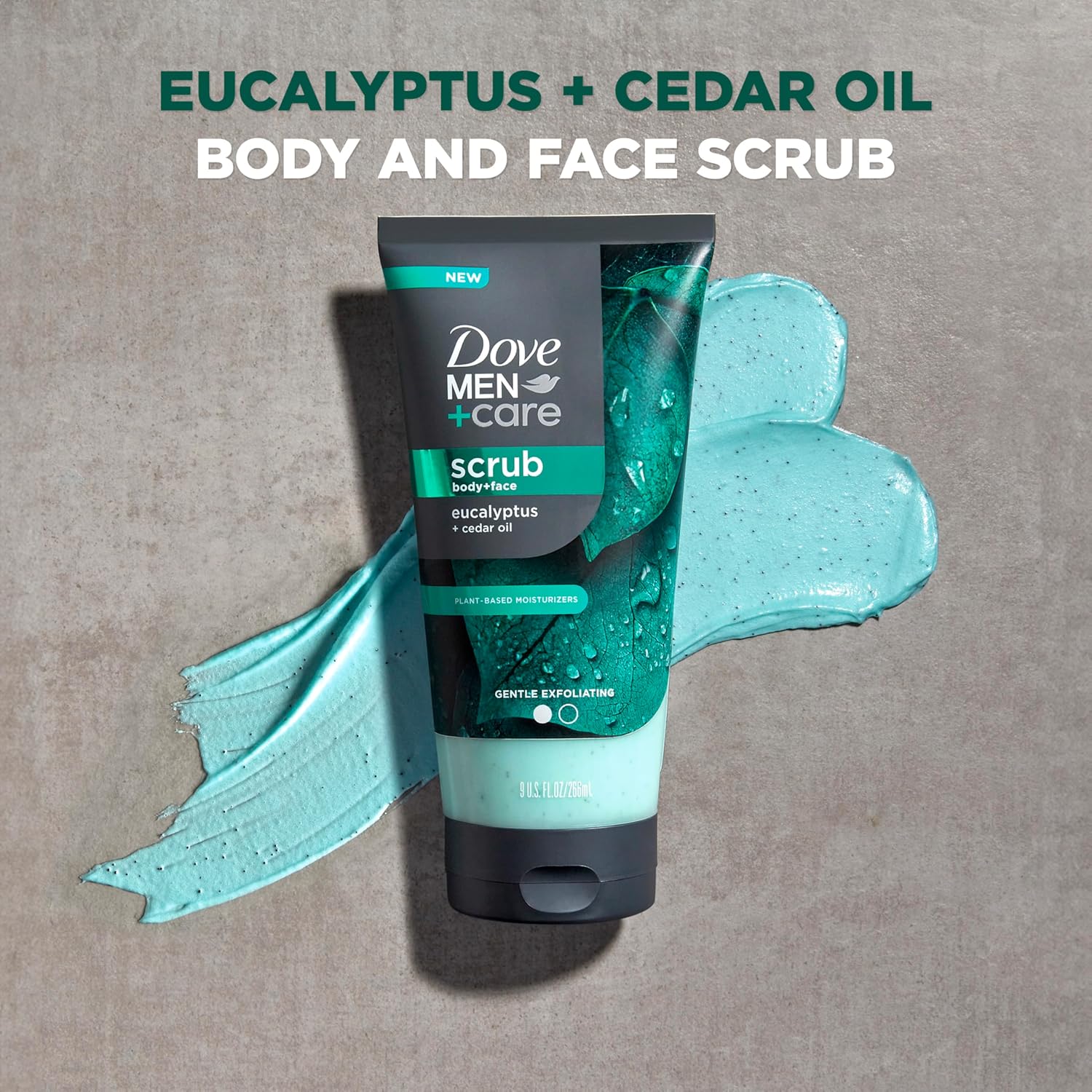 DOVE_MEN_+_CARE_Body_and_Face_Scrub_Eucalyptus_Deeply_Exfoliates_for_Hydrated_&_Nourished_Skin_100%_Gentle_Cleanser,_No_Sulfate_Cleansers_or_Parabens_9_oz