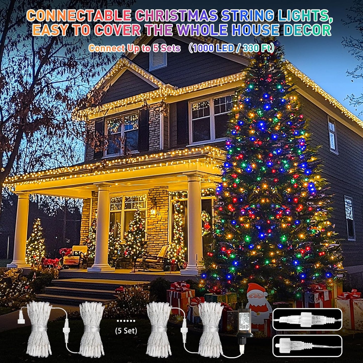 JMEXSUSS_200_LED_Christmas_String_Lights_Outdoor_Waterproof,_66ft_Color_Changing_String_Lights_Plug_in,_Warm_White_&_Multicolor_Christmas_Lights_for_Trees_Yard_Wedding_Xmas_Party