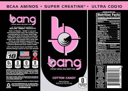 Bang Energy, Sugar-Free Energy Drink, 16-Ounce