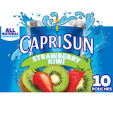 Capri Sun Strawberry Kiwi Naturally Flavored Kids Juice Drink Blend (10 ct Box, 6 fl oz Pouches)