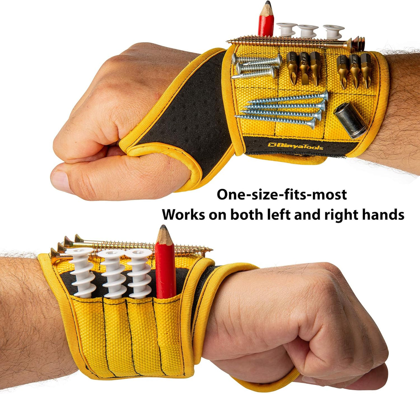 BINYATOOLS_Magnetic_Wristband_for_Tools_Magnet_Screw_Holder_Wrist_Support_Keeps_Screws_Nails,_Drill_Bits_Handy_Unique_Tool_Gadgets_Men’s_Gadgets_Dad_Gadgets_Perfect_Christmas_Gifts_Stocking_Stuffers