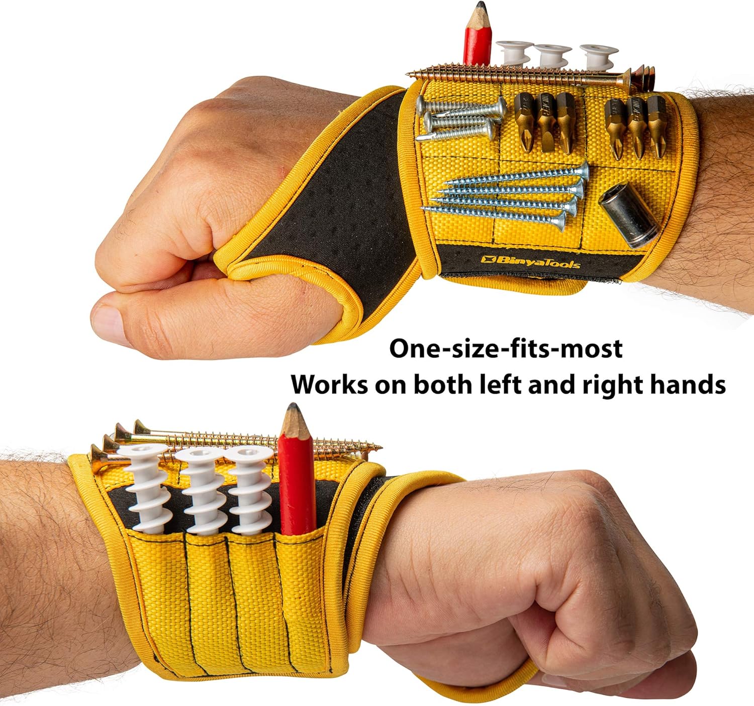 BINYATOOLS_Magnetic_Wristband_for_Tools_Magnet_Screw_Holder_Wrist_Support_Keeps_Screws_Nails,_Drill_Bits_Handy_Unique_Tool_Gadgets_Men’s_Gadgets_Dad_Gadgets_Perfect_Christmas_Gifts_Stocking_Stuffers