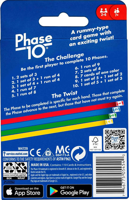 Mattel Games Card Game with 108 Cards, Makes a Great Gift for Kids, Family or Adult Game Night, Ages 7 Years and Older