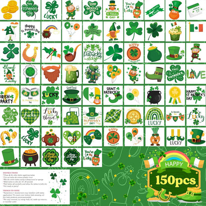 150_Pack_St_Patricks_Day_Tattoos_-_St_Patricks_Day_Accessories_-_St._Patricks_Day_Shamrock_Decorations_Gifts_for_Kids_Stickers_Games_Toys_Crafts_Party_Favors_|_St_Patricks_Day_Shirt_Women