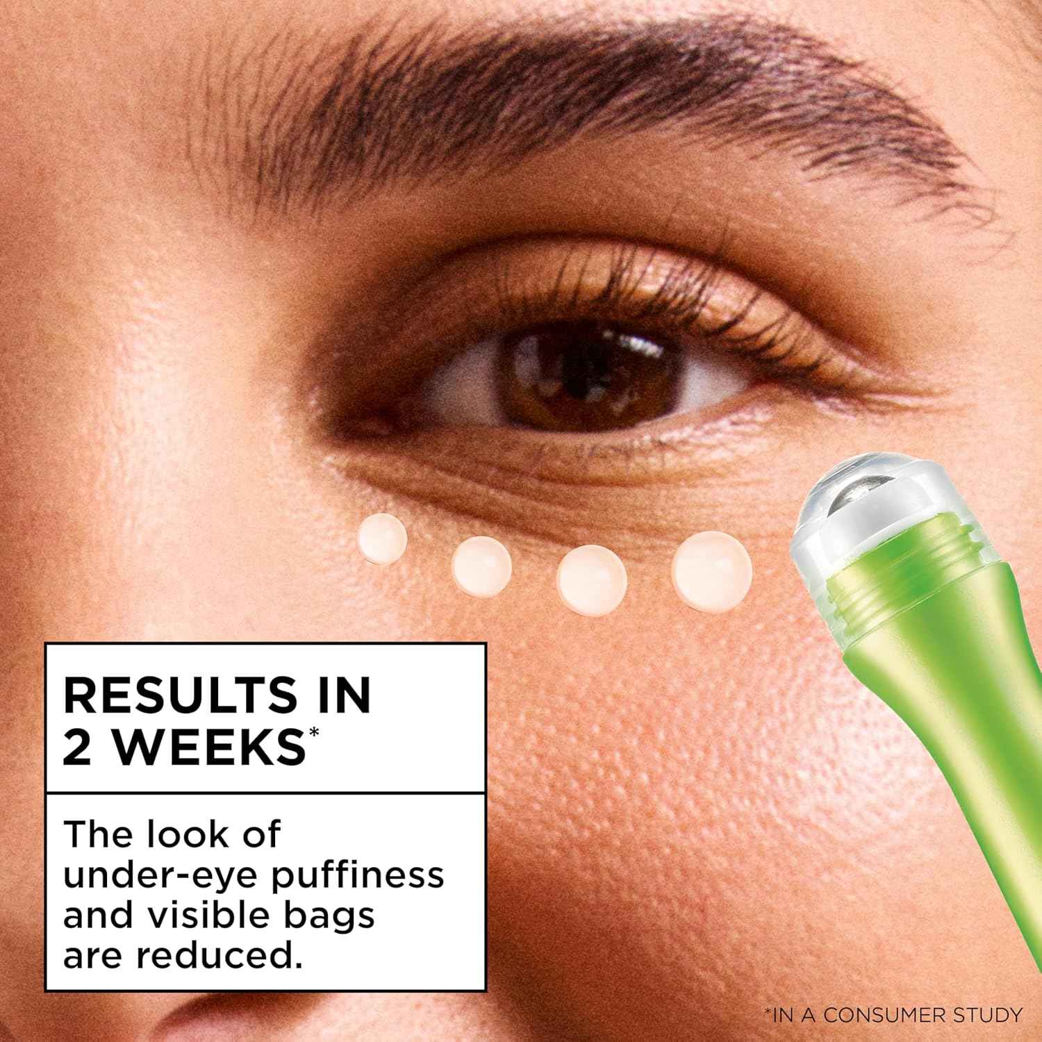 Garnier Clearly Brighter Anti-Puff Eye Roller, Dark Circles Under Eye Treatment with Caffeine and Vitamin C, 0.5 Fl Oz (15mL)