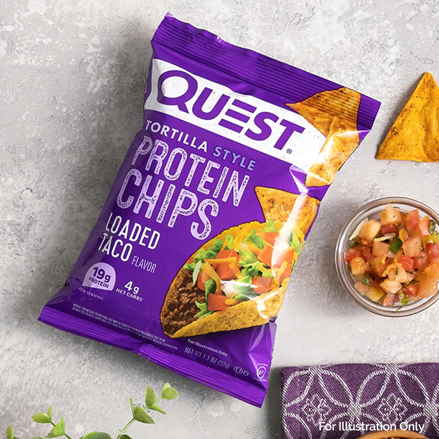 Quest_Nutrition_Loaded_Taco_Tortilla_Style_Protein_Chips,_19g_Protein,_4g_Net_Carb,_Low_Carb,_Gluten_Free,_1.1_oz_(Pack_of_4)