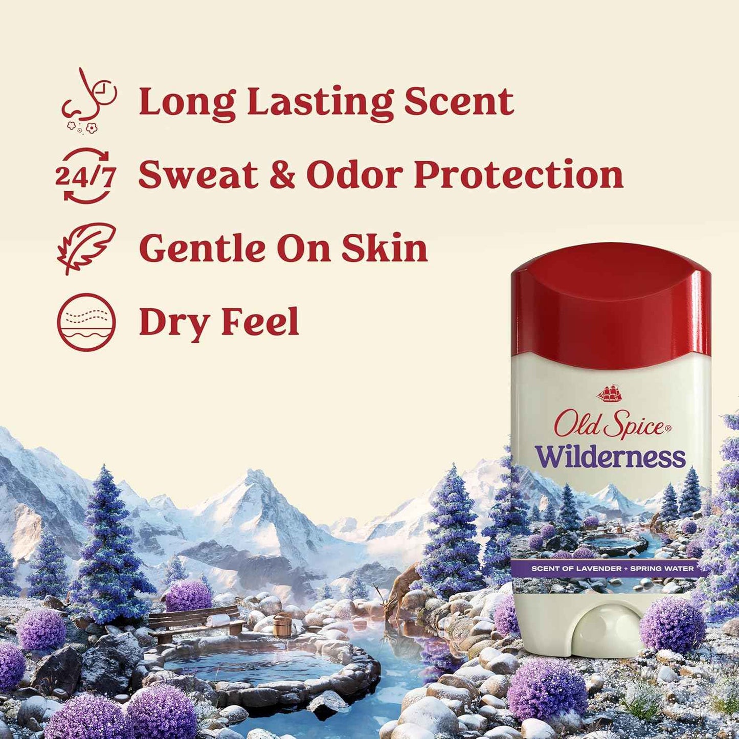 Old Spice Dry Feel Antiperspirant Deodorant for Men, 24/7 Sweat & Odor Protection, Gentle on Skin with Skin Conditioners