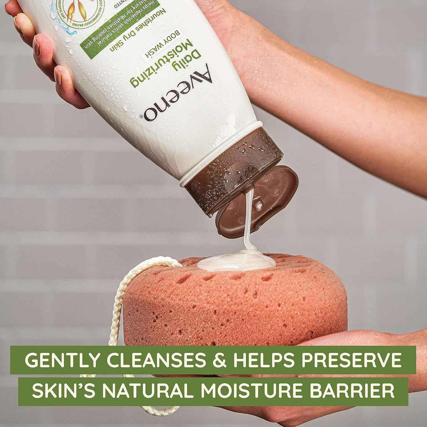 Aveeno Daily Moisturizing Body Wash Cleanser & Shaving Gel for Men & Women, Clean-Rinsing for Softer & Smoother Skin, Gentle & Lightly Scented