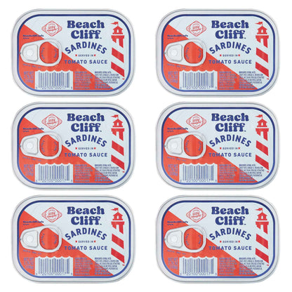 Beach Cliff Wild Caught Sardines, 3.75 oz Can - 13g Protein per Serving - Gluten Free, Keto Friendly - Great for Pasta & Seafood Recipes
