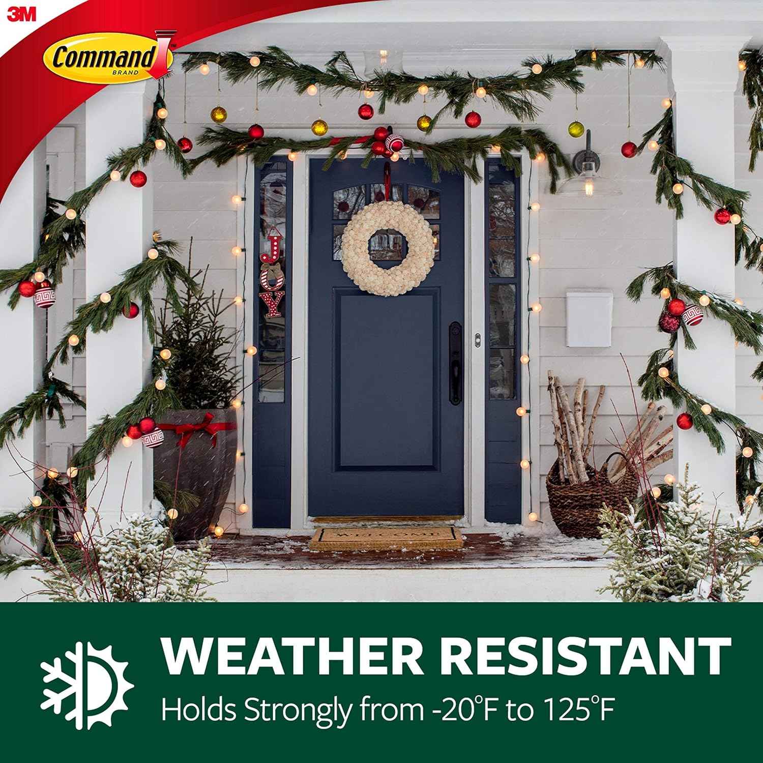 Command Outdoor Large Bronze Hooks, Holds 5 lb, Damage-Free, Weather Resistant for Hanging Decor