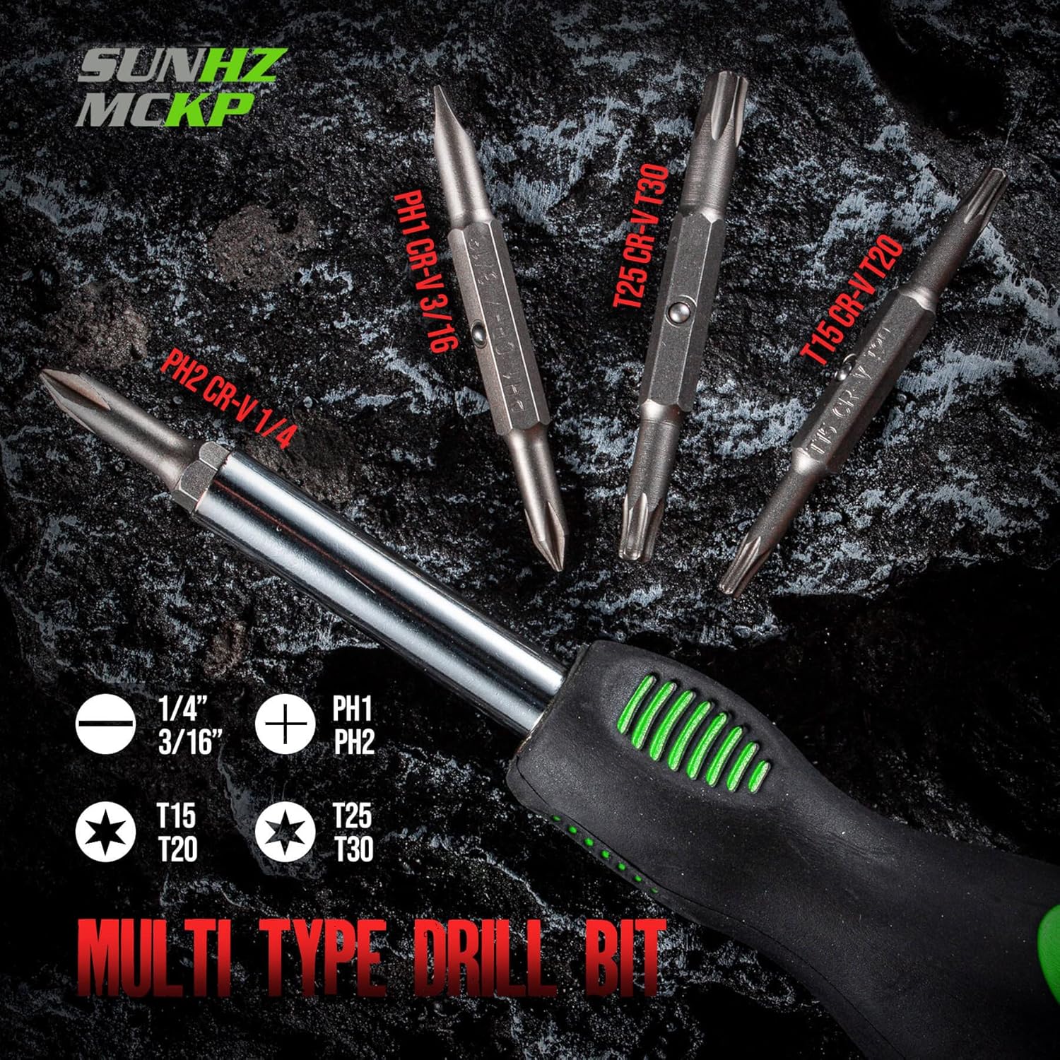 SUNHZMCKP_8_in_1_Screwdriver,_Portable_multi-purpose_screwdriver_set，High-Strength_Bits,_Phillips,_Slotted,_Torx，Suitable_for_outdoor_and_daily_repair_tools,Practical_hand_tools