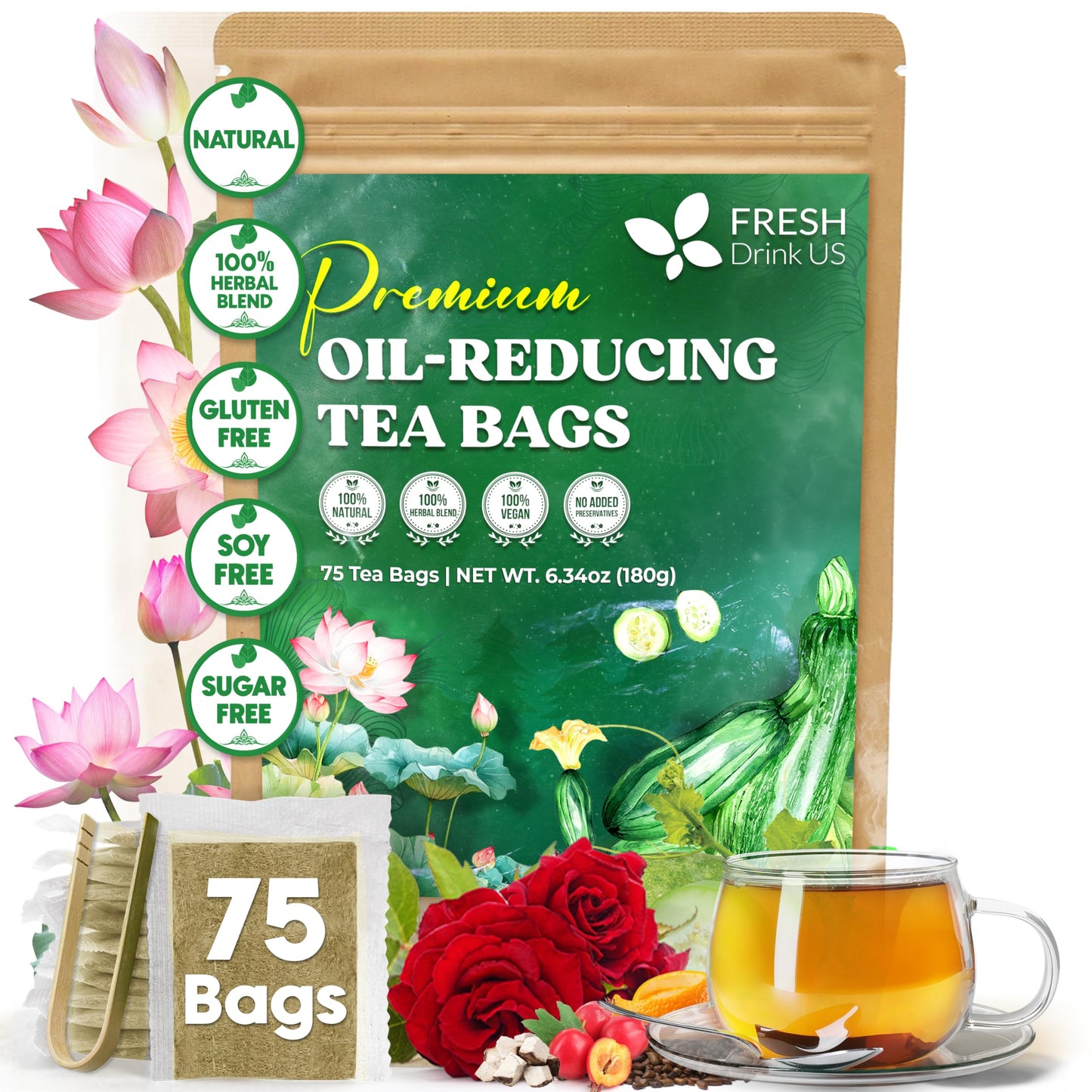 Oil Reducing - 75 Tea Bags