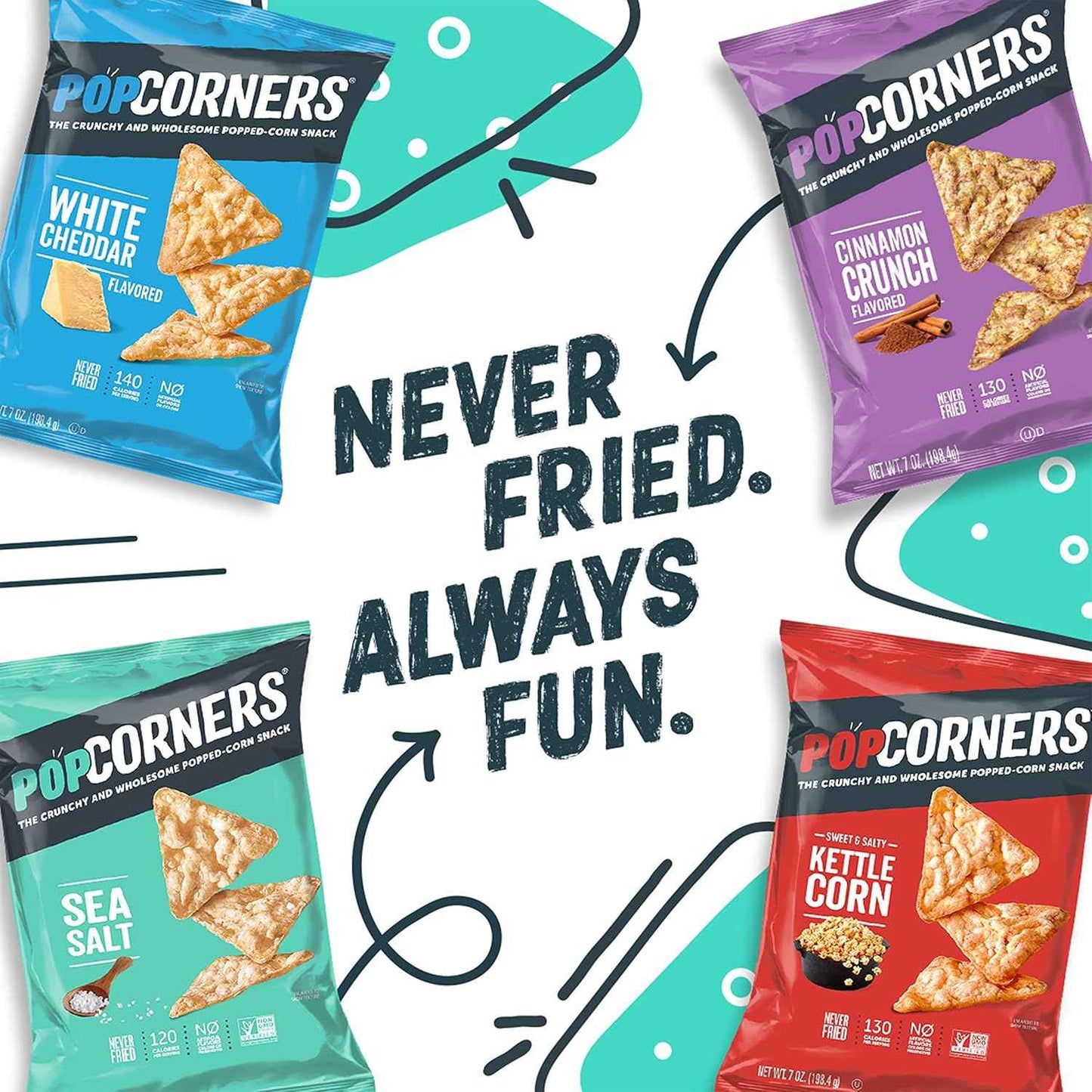 PopCorners Popped Corn Snack Chips, White Cheddar, 5 Oz